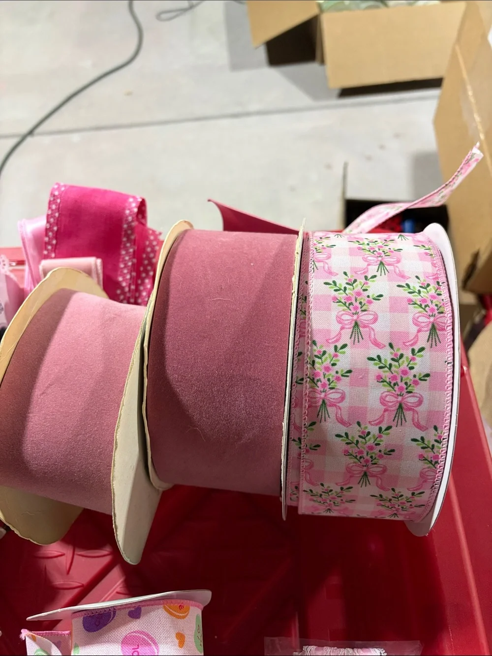 Assorted Shades of Pink Decorative Ribbons for Bow Making, Gifts and Crafts